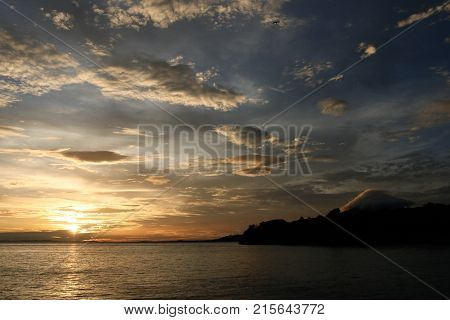 Beautiful sun set in Omatepe island, Nicaragua