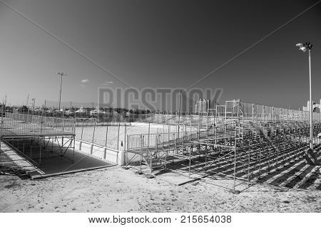 Empty Stadium With Tribunes