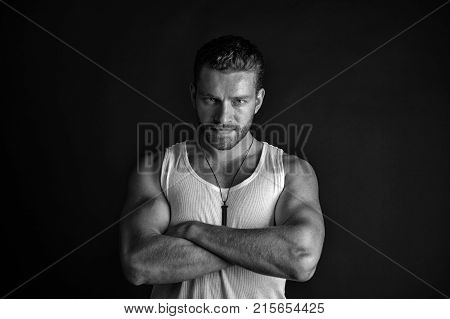 Handsome Mucho Guy In Vest.