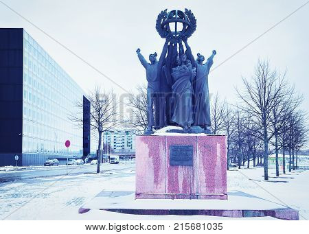 World Peace Statue Of Helsinki Finland