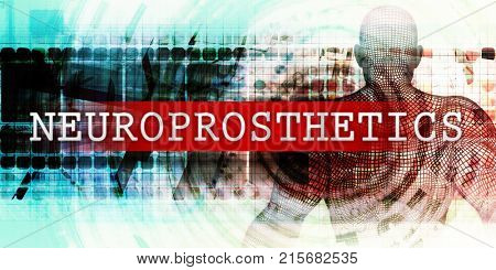 Neuroprosthetics Sector with Industrial Tech Concept Art 3D Render