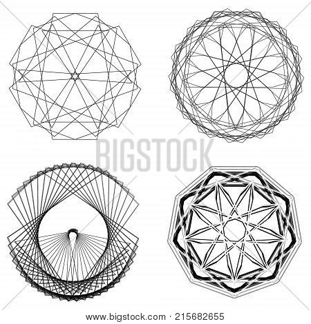 Holiday Patterns Of Stars Of Snowflakes And Flowers For Gifts