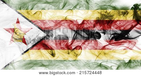 Zimbabwe smoke flag, illustration Zimbabwe smoke flag