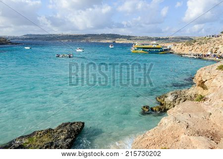 Blue Lagoon On Comino In Malta