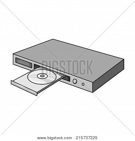 Player, single icon in monochrome style.Player vector symbol stock illustration .