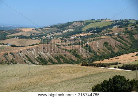 Landscape Near Ascoli Piceno At Summer