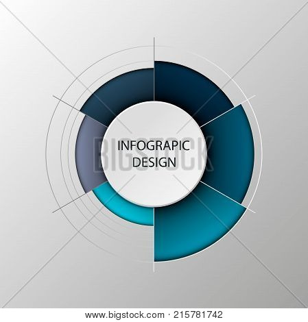 Business infographics with 6 pozition steps number options. Vector infographic