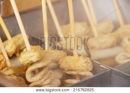 Oden stick fish cake with soup Korean food