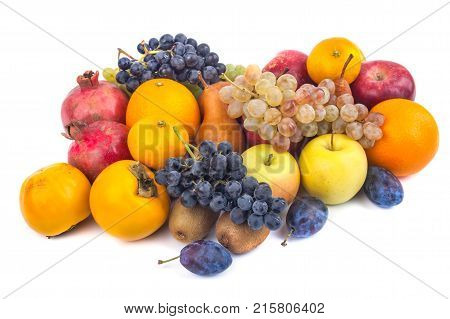 Fresh Fruits Isolated On A White Background