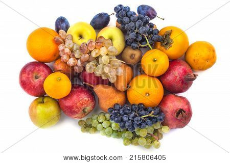 Fresh Fruits Isolated On A White Background