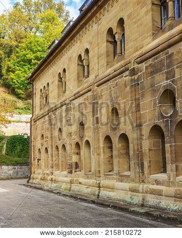 Germany  Monastery Maulbronn from outside at a partly cloudy day