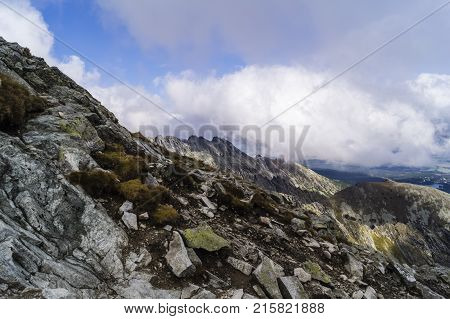 view of the beautiful high Tatra Mountains