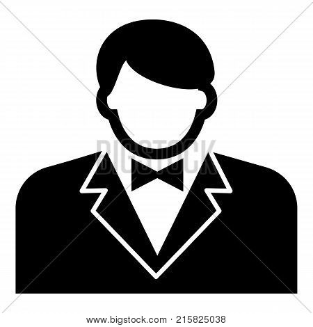 Croupier icon. Simple illustration of croupier vector icon for web