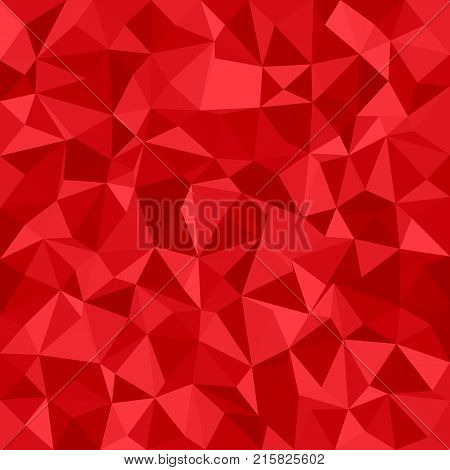Geometric irregular triangle mosaic background - polygonal vector illustration from triangles in red tones