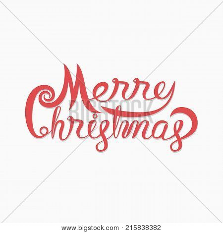 Merry Christmas Typographical Design Elements.Merry Christmas vector text calligraphic lettering design card template.Creative typography for Holiday greeting Poster.Calligraphy font style banner.Vector illustration