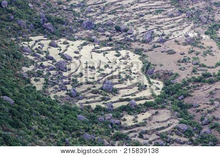 Field Terraces In The Ethiopian Mountains