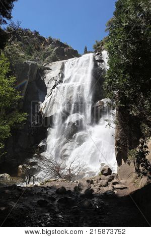 Grizzly Falls in Sequoia National Forest. Kings Canyon and Sequioa National Park. California. USA