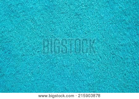 Close up cian blue seamless texture of cotton towel