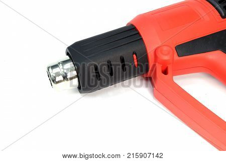 Hot air gun on a white background.