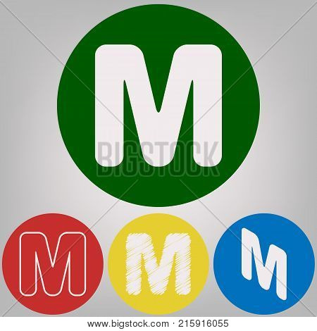 Letter M Sign Design Vector &amp; Photo (Free Trial) | Bigstock
