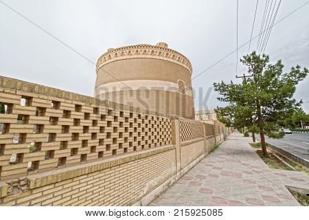Exterior of the traditional pigeon tower in Meybod, Yazd province, Iran.