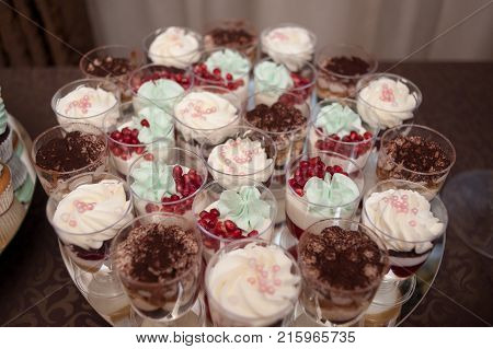 Wedding candies table. Condies for celebrate anniversary