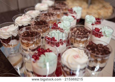 Wedding candies table. Condies for celebrate anniversary