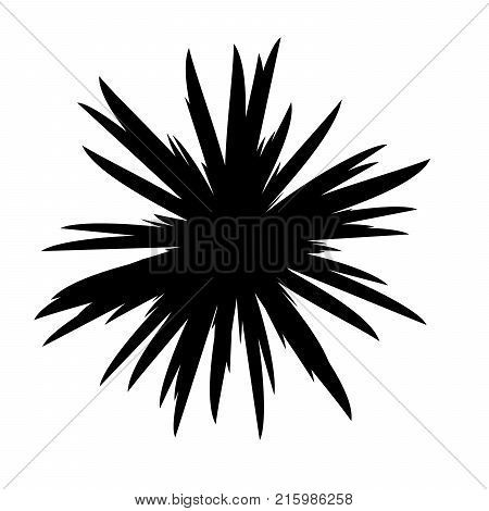 Black and White Flowers Silhouette, Spring and Valentines Day, Abstract Imprints Silhouettes of Meadow Chamomiles Artwork for Textiles, Fabrics