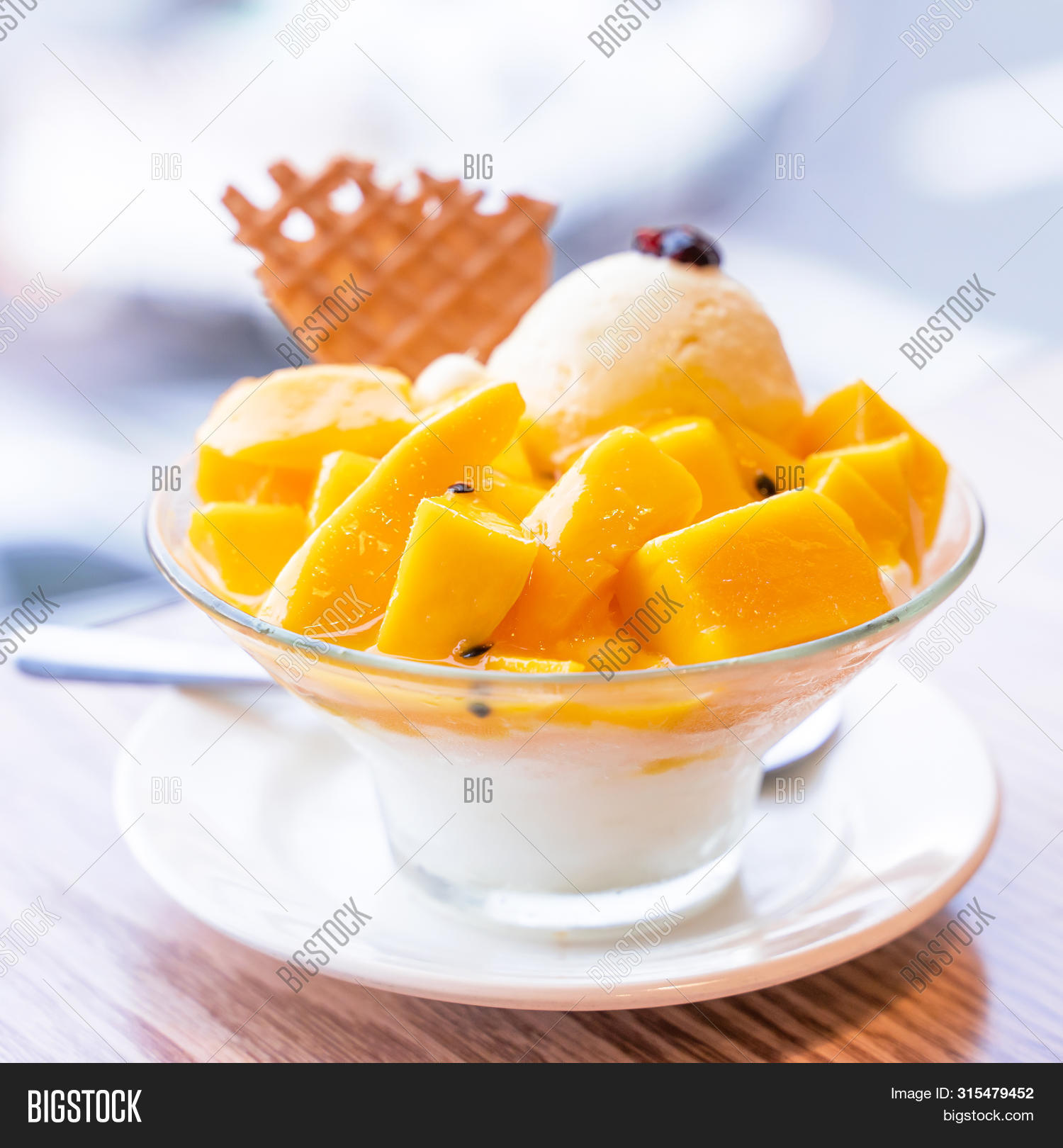Fresh Mango Shaved Ice Image & Photo (Free Trial) Bigstock