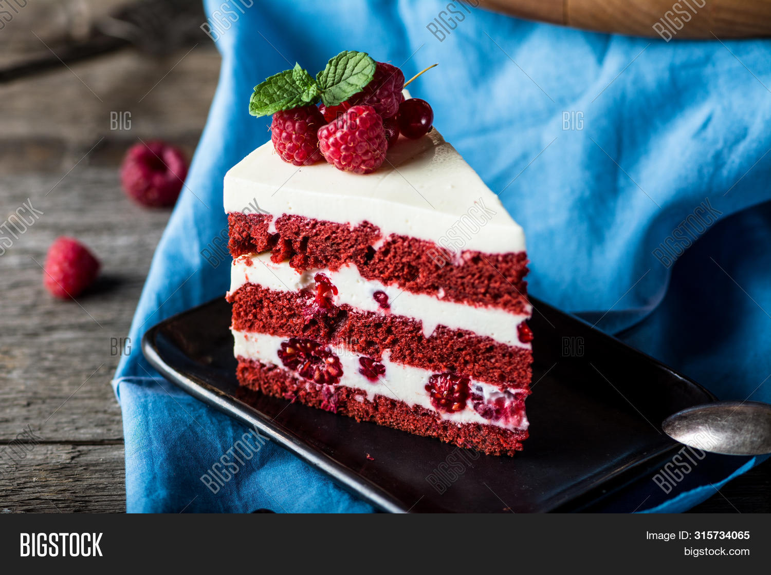 Red Velvet Cake On Image Photo Free Trial Bigstock
