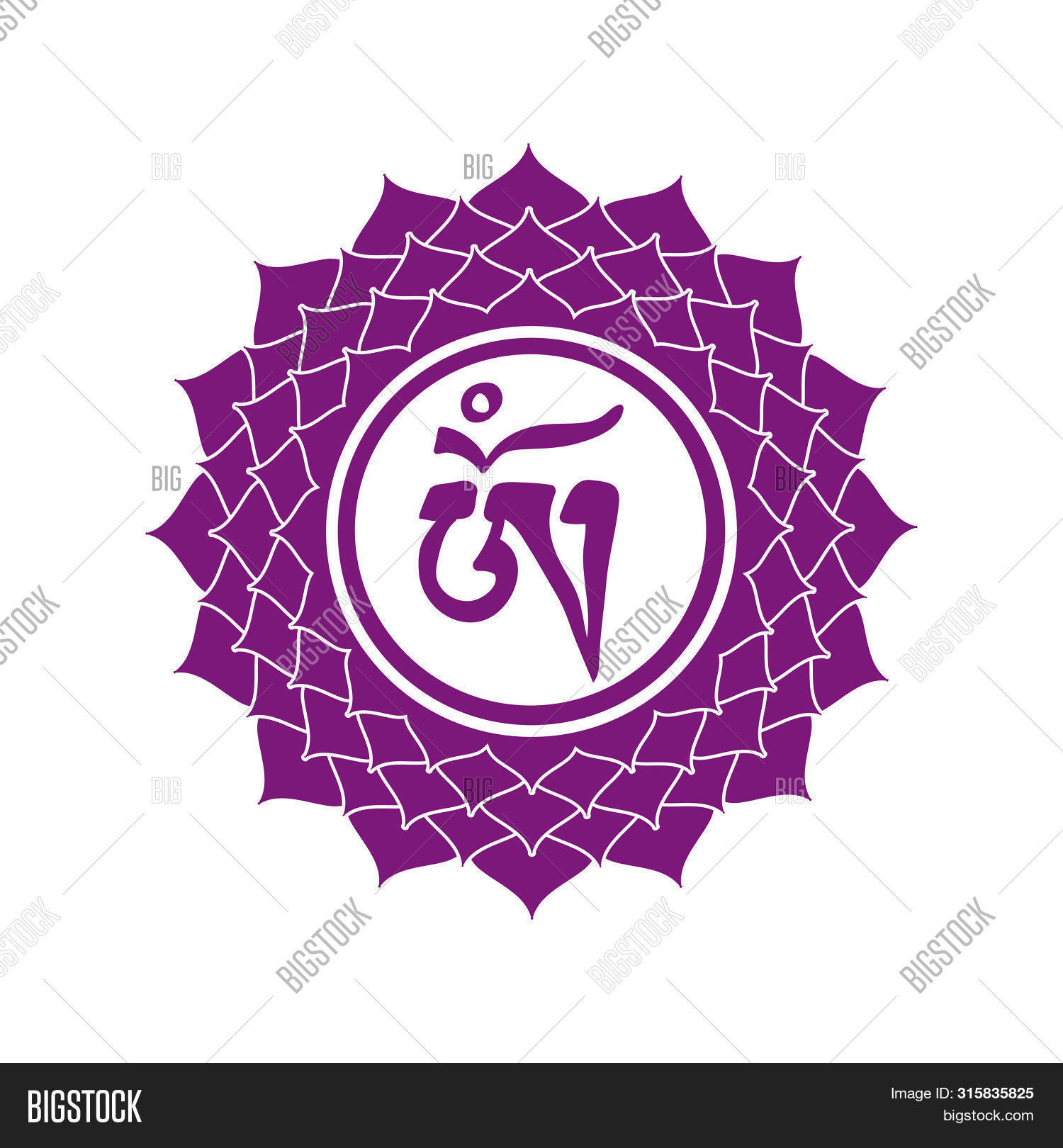 Lotus Flower Om Vector & Photo (Free Trial) Bigstock