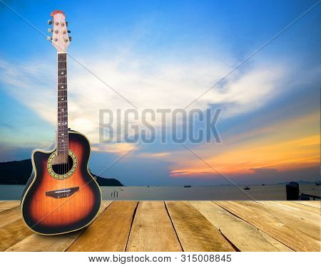 Electric Guitar Wood, Isolated From The Background