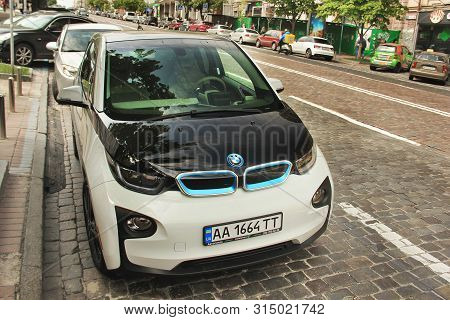 Kiev, Ukraine - May 3, 2019: Bmw I3 Electric Car In Kiev Street