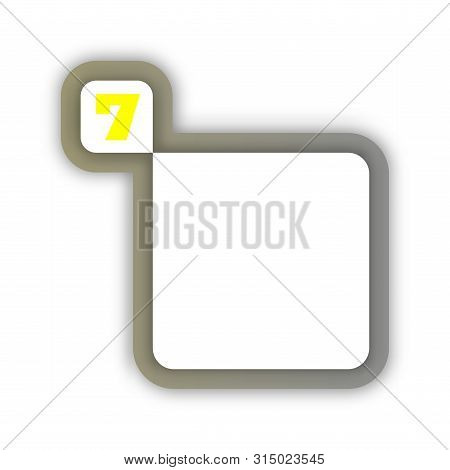 Paper Cut Number Seven Letter. Realistic 3d Multi Layers Papercut Effect Isolated On White Backgroun