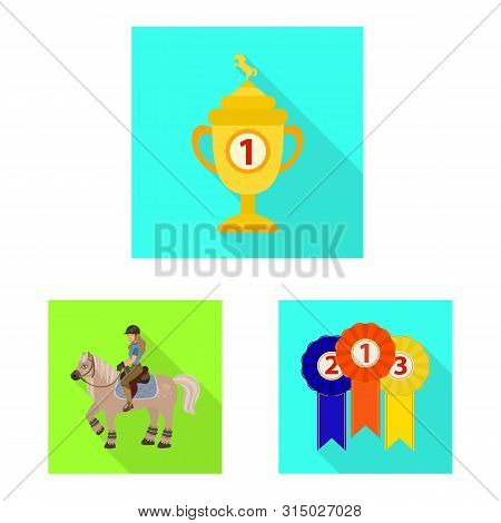 Vector Illustration Of Track And Racing Icon. Set Of Track And Riding Vector Icon For Stock.