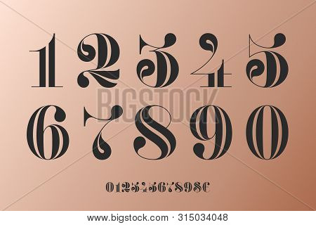 Font Of Numbers In Classical French Didot