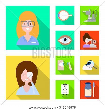 Vector Design Of Correction And Eyesight Icon. Set Of Correction And Care Vector Icon For Stock.