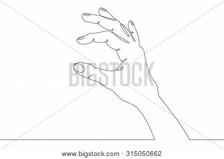 Continuous Single One Line Hand Drawing Hand, Hands, Arm, Finger, Object, Gesture, Sign, Palm, Fist