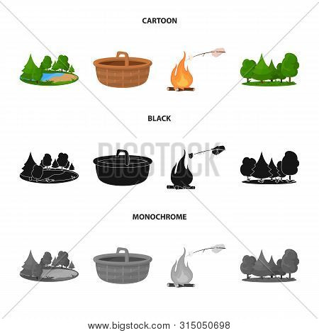 Isolated Object Of Tourism And Excursions Sign. Set Of Tourism And Rest Vector Icon For Stock.