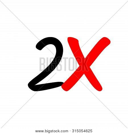 2x Sign Icon. Faster Symbol . Template For Your Design