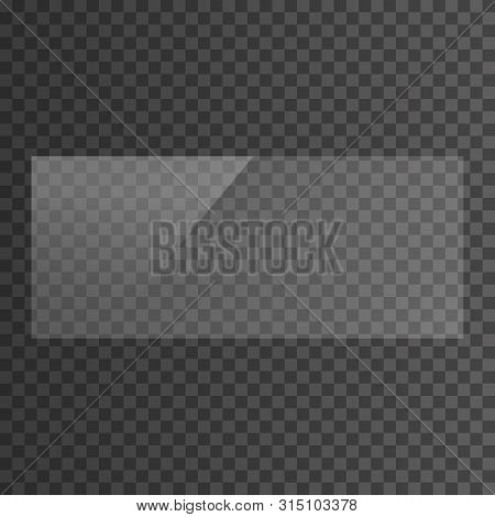 Rectangular 21x9 Glass Plate. Light Effect For A Picture Or A Mirror. Beautiful Realistic Reflection