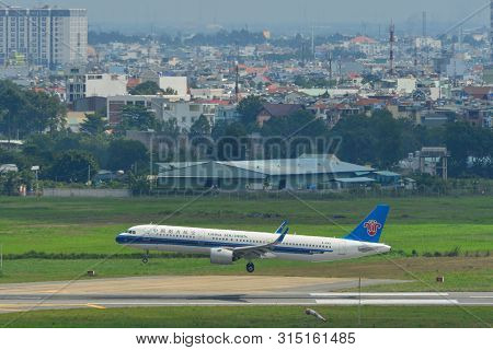 Airplane At Saigon Airport, Vietnam