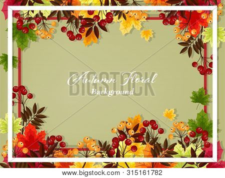 Autumn Floral Background.