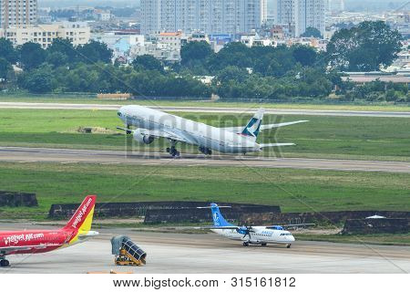 Airplane At Saigon Airport, Vietnam