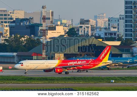 Airplane At Saigon Airport, Vietnam