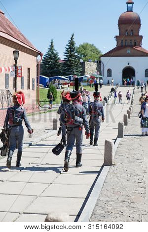 Novokuznetsk. Russia. 07.07.2019, The People In Uniform Sample Of 1812. Swords And Drums Of 1812. Ed