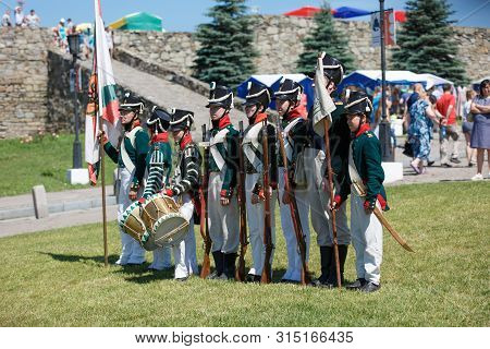 Novokuznetsk. Russia. 07.07.2019, The People In Uniform Sample Of 1812. Swords And Drums Of 1812. Ed