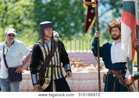 Novokuznetsk. Russia. 07.07.2019, The People In Uniform Sample Of 1812. Swords And Drums Of 1812. Ed