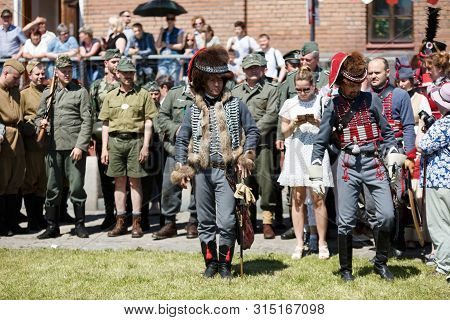 Novokuznetsk. Russia. 07.07.2019, The People In Uniform Sample Of 1812. Swords And Drums Of 1812. Ed