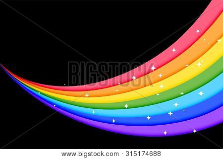 Lovely Rainbow Colorful Lines Background Vector Illustration